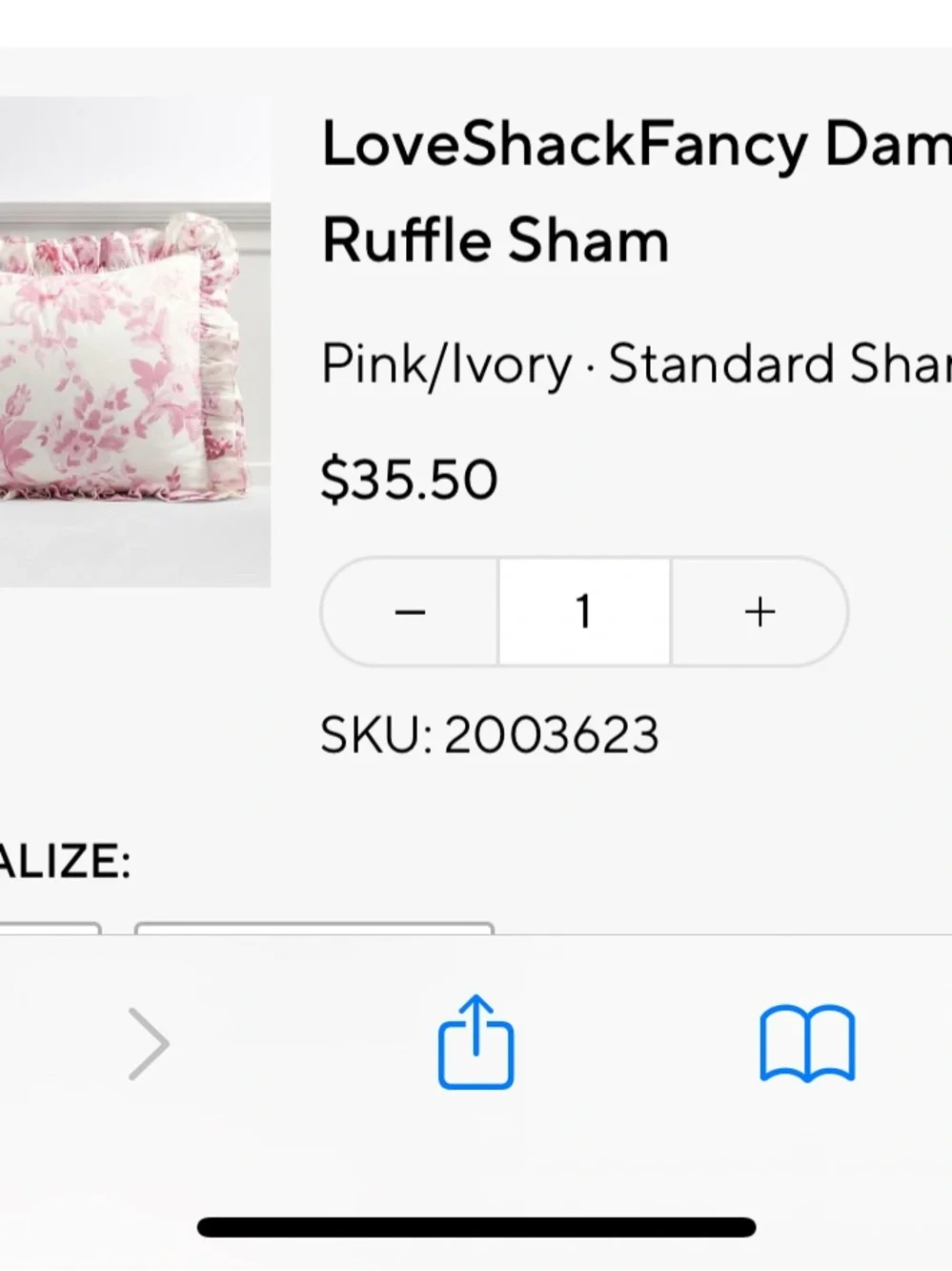 LoveShackFancy Pink Floral Ruffled Duvet Cover
